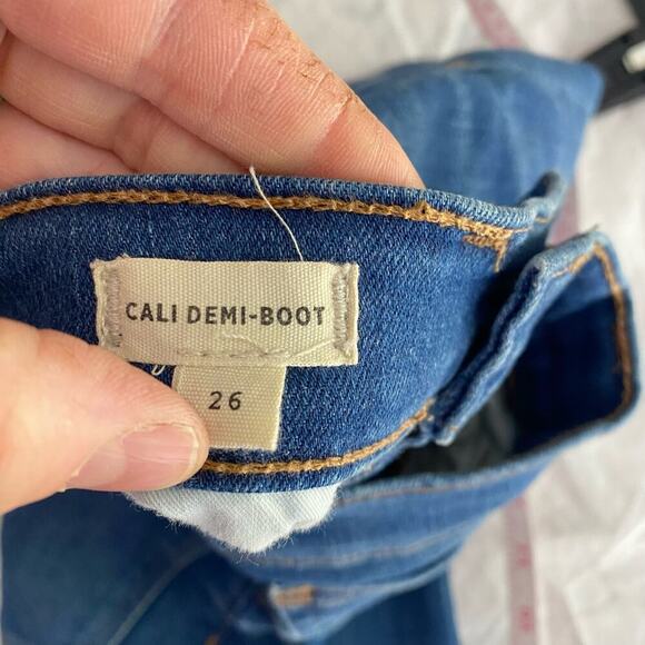 Madewell Light Blue Cali Demi-Boot Jeans in Marco Wash High-Rise Stretch 26 - Picture 5 of 8